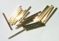 25 20x1.5mm Gold Plated Metal Tube Beads
